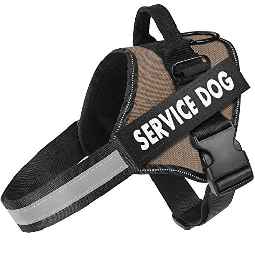 MUMUPET Service Dog Harness 3M Reflective Breathable & Easy Adjust Pet Halters with Nylon Handle No More Tugging or Choking for Small Medium Large Dogs No Pull Easy On and Off Pet Vest Harness 